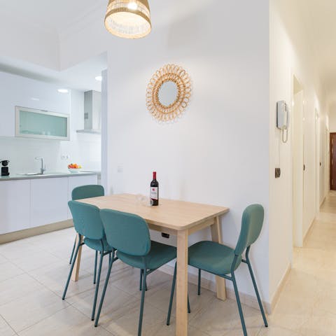 Serve up some local culinary delights at the dining area