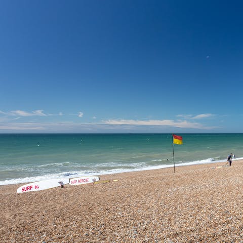 Stay just ten minutes away from Hove's pebble beach