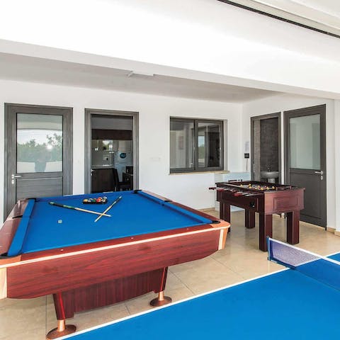 Have some fun in the games room