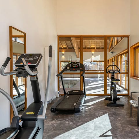 Start your mornings with a cardio workout in the on-site gym