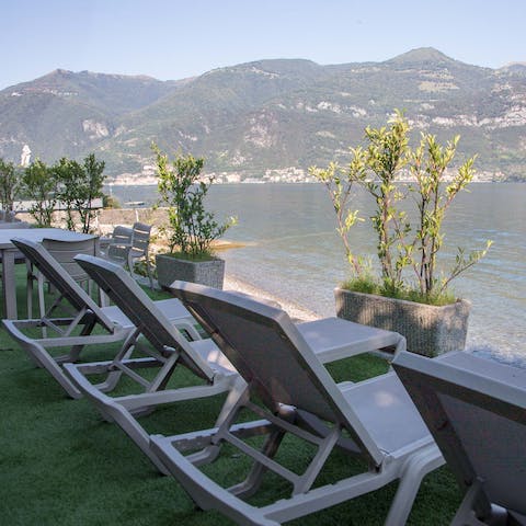 Pick a lounger and admire the epic views over Lake Como