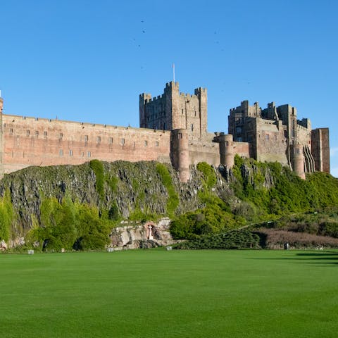 See the Bamburgh Castle, only minutes away on foot