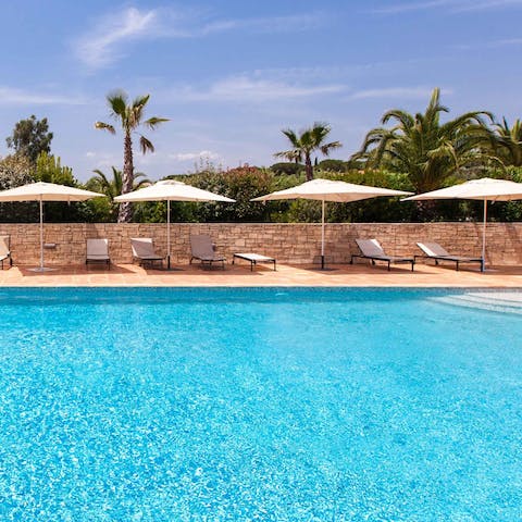 Beat the Saint Tropez heat with a dip in the shared pool