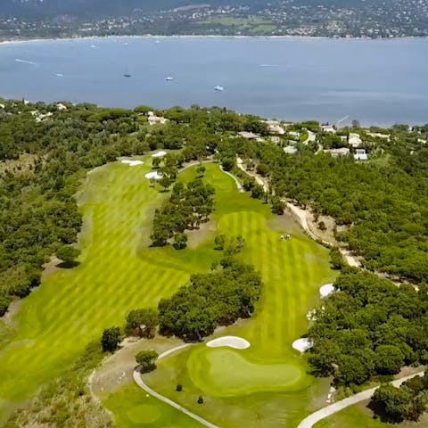 Tee off from the 18-hole course – designed by the legendary Gary Player