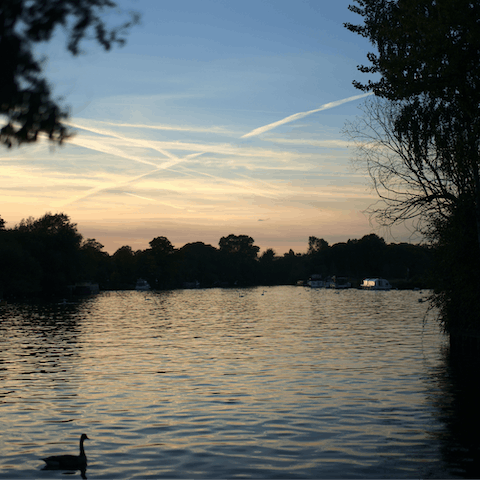 Go for a peaceful stroll along the Thames, a stone's throw from home
