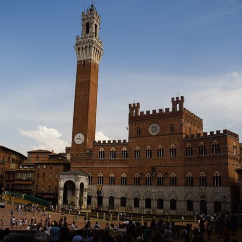 Visit the beautiful town of Siena, which is about an hour's drive away