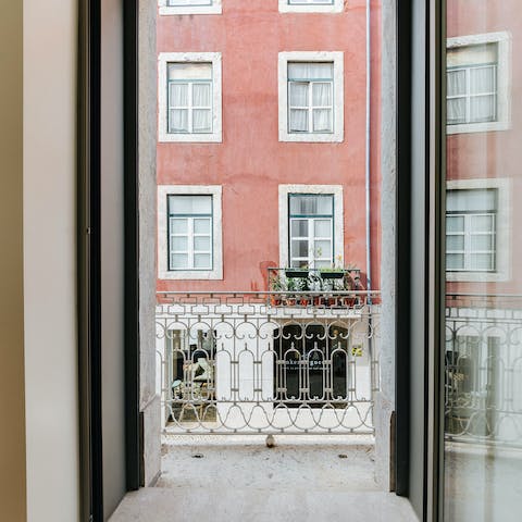 Soak up the sights and sounds of the city from your private balcony