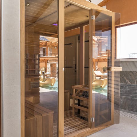 A private sauna for you to unwind in 
