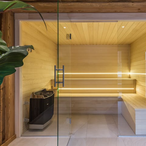 Head to the sauna for a relaxing steam