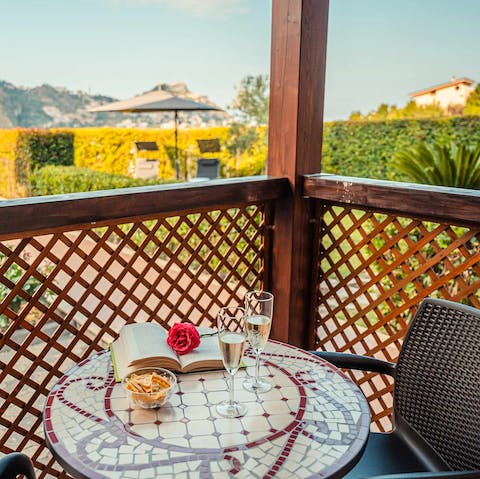 Start your day with a cup of coffee or enjoy an evening of wine on the terrace  