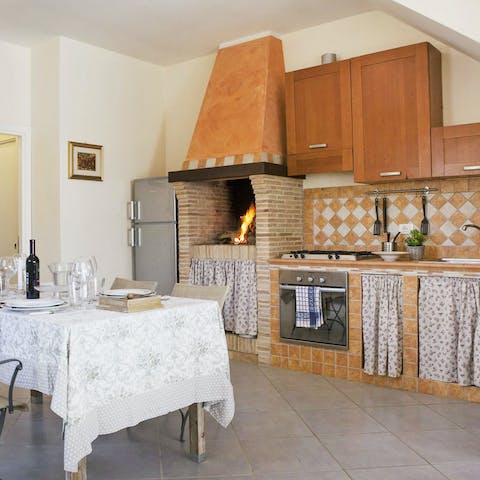 Fire up the old bread oven and cook like nonna in the kitchen