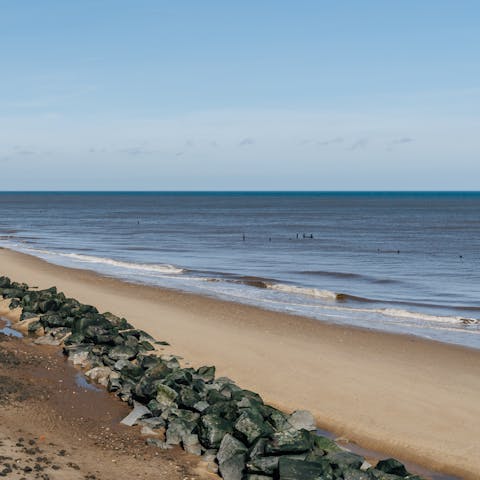 Wander down to Mundesley Beach and sprawl out on the sand – it's a five-minute walk away