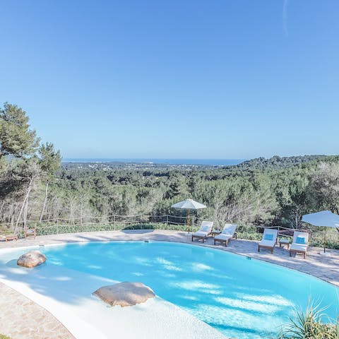 Soak up the 180-degree sea views as you swim lengths in the pool