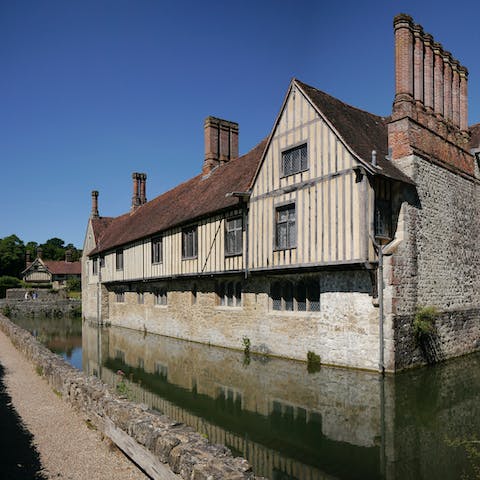 Visit Ightham Mote a few miles away – this medieval manor house is one of the most complete in the country
