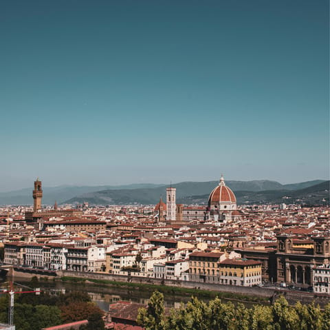 Take in postcard-worthy views of Florence from Piazzale Michelangelo nearby