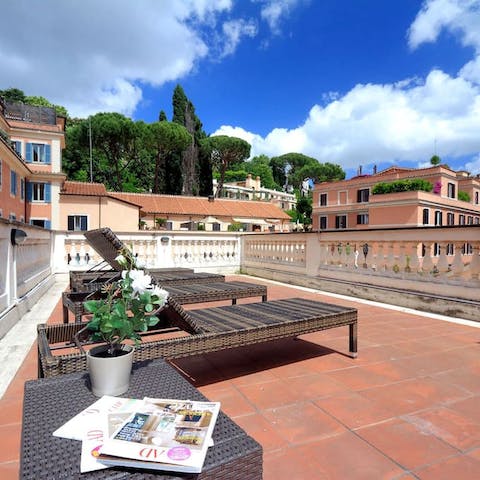 Soak up the sun on the terrace