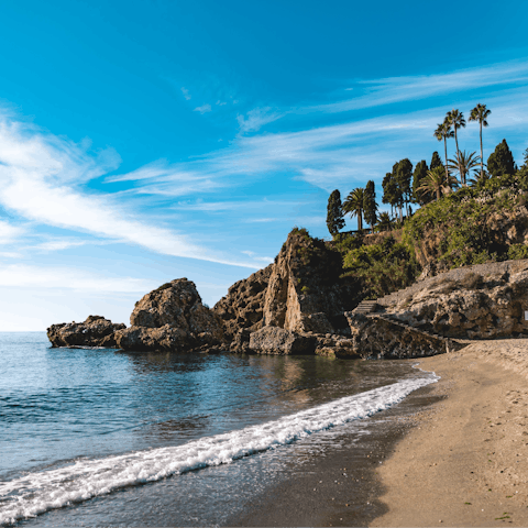 Make a trip to one of Spain’s beaches – the nearest is 3km away