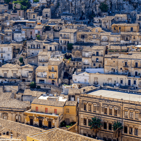 Explore the Baroque towns of the Val di Noto – Modica is a thirty-minute drive away