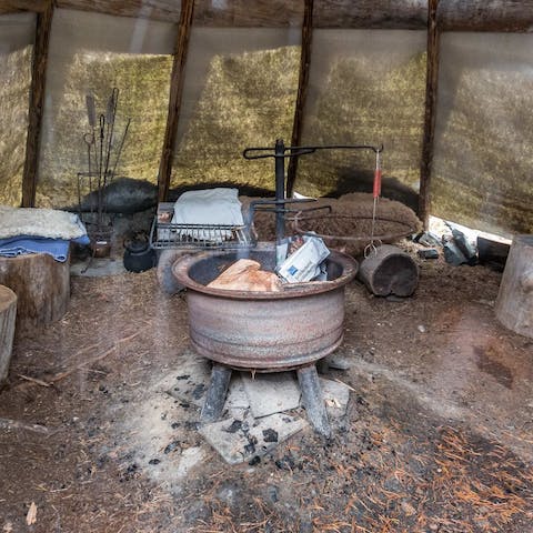 Make delicious meals in the cooking tent