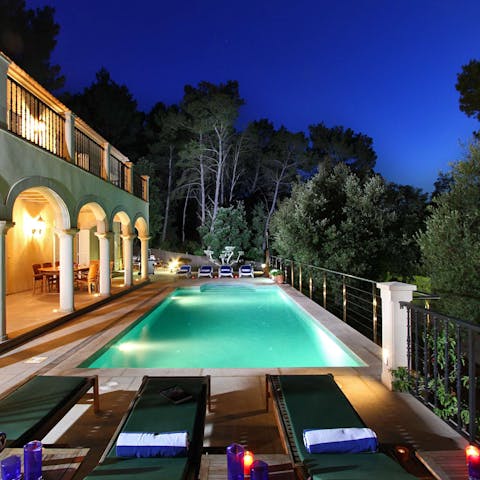 Spend balmy evenings in and around the private pool