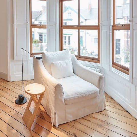 Curl up in the reading nook by the bay window
