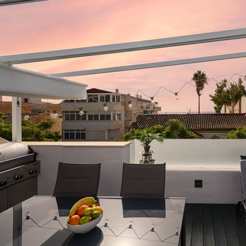 Light the barbecue and enjoy al fresco dining and star gazing on the terrace