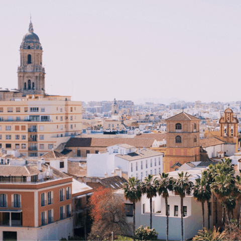 Explore the beautiful streets of Málaga city centre – a short bus ride away