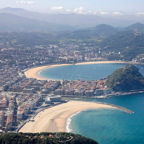 The home is right on the Basque coastline