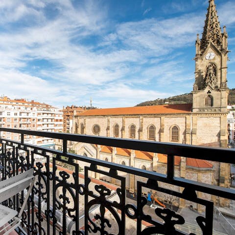 Admire the church from your balcony 