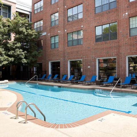 Make the most of the Texas sunshine and lounge by the pool