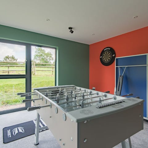 Keep the kids entertained in the games room 