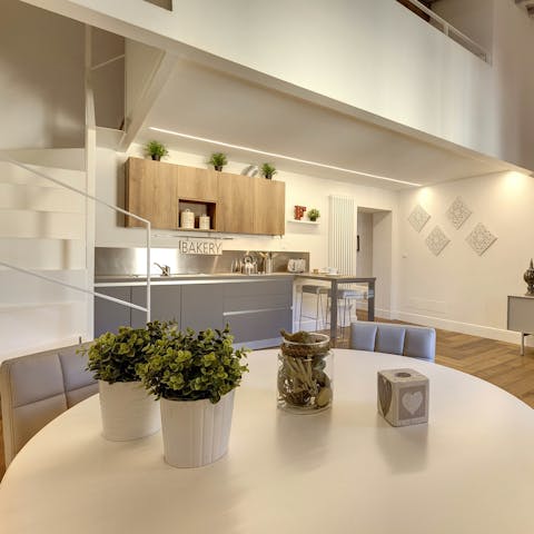 Enjoy meals around your dining table in the welcoming open space