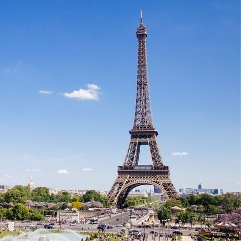 Visit the Eiffel Tower, just five minutes away