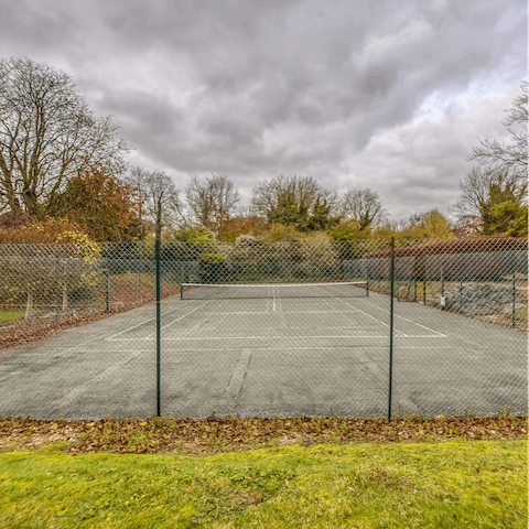 Head to the private tennis court for a game of doubles
