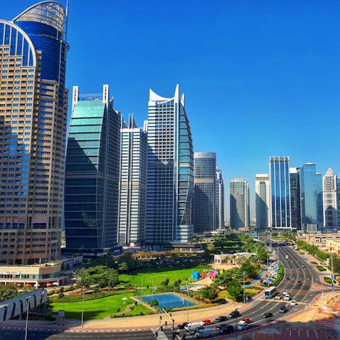 Drive over to Jumeirah Lake Towers in twelve minutes and treat yourself to a spot of shopping