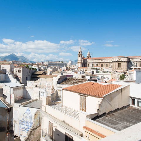 Soak up the views of Palermo and beyond from your terrace