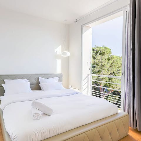 Wake up to wonderful views from the Juliet balcony
