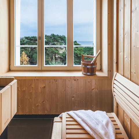 Unwind in your private sauna