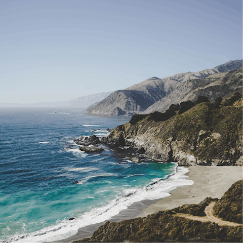 Travel along the iconic Big Sur coastline nearby your home