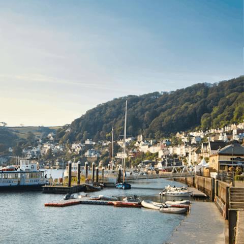 Stroll fifteen minutes to Dartmouth harbour