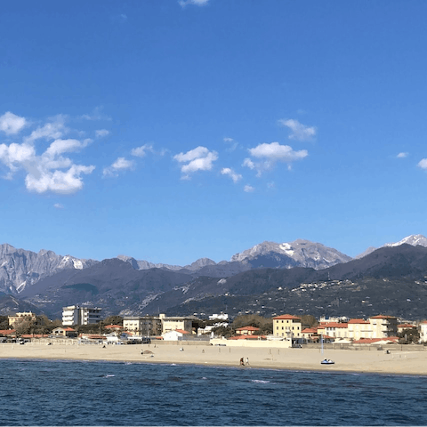 Spend the day on the beach at Bagno Giuliana, only minutes away
