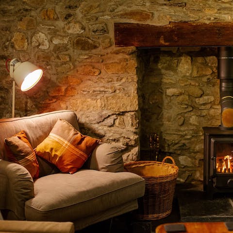 Curl up and get toasty beside the fire