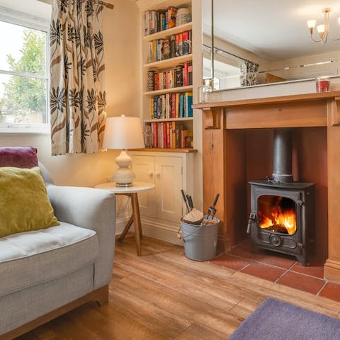 Warm up in front of the log burner on a cool evening