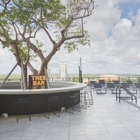 Sip a margarita at the rooftop bar