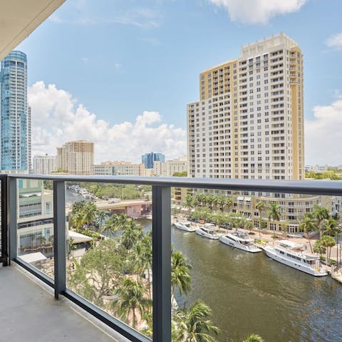 Admire the water views from your private balcony