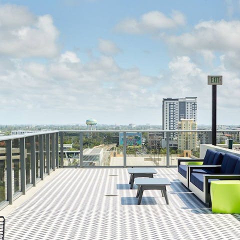 Take in the Fort lauderdale vistas from the roof terrace