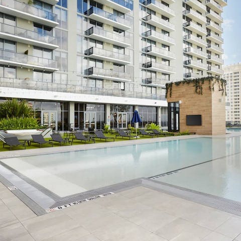 Cool off from the Florida sun in the rooftop pool