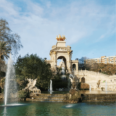 Picnic in Parc de la Ciutadella – it's a seven-minute walk