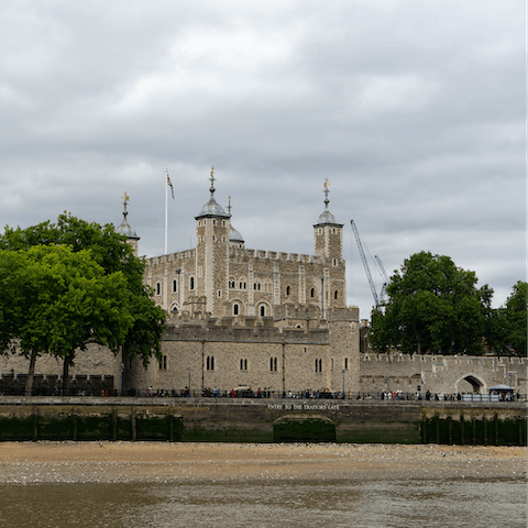visit the Tower of London, a twenty-five-minute walk away