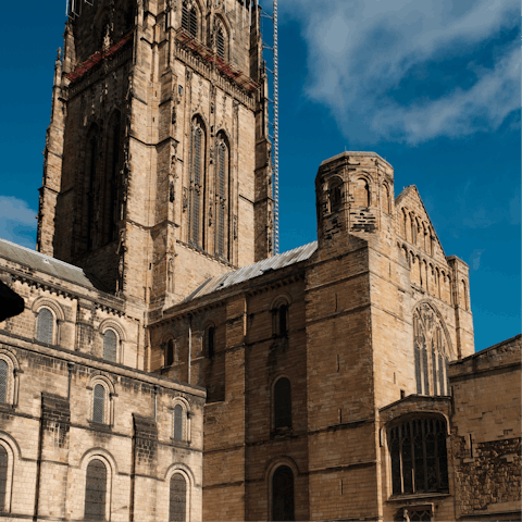 Have a day trip to Durham to see the cathedral, only half an hour away by car